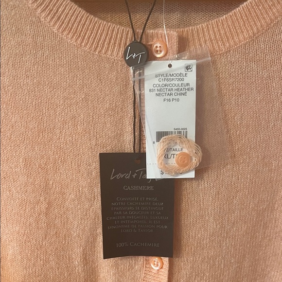 Cashmere Women's Light Peach Cardigan. Size XL. Brand New with Tag - Picture 2 of 8